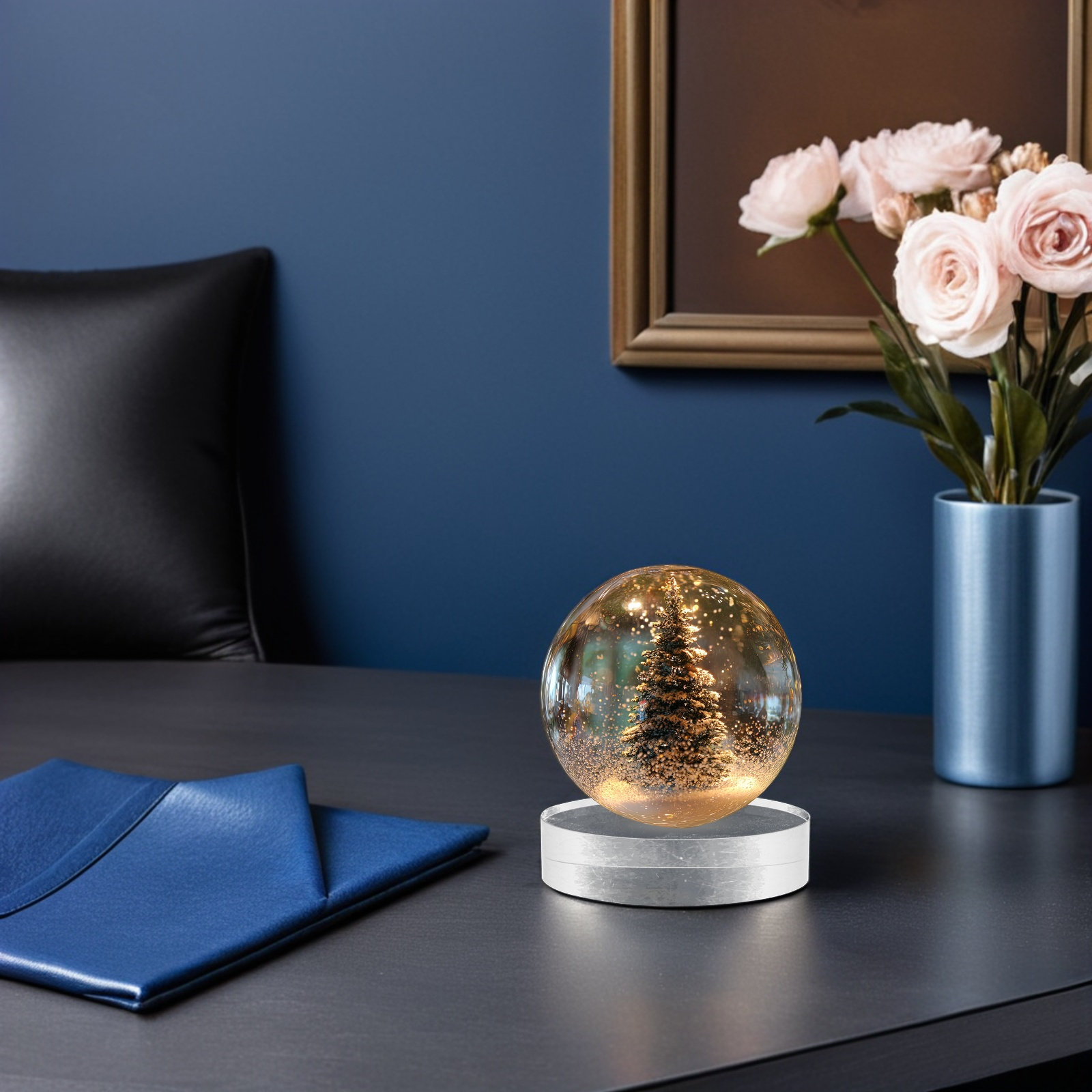 Book Weight Glass - 2Pcs Round Crystal Paperweight Clear Glass