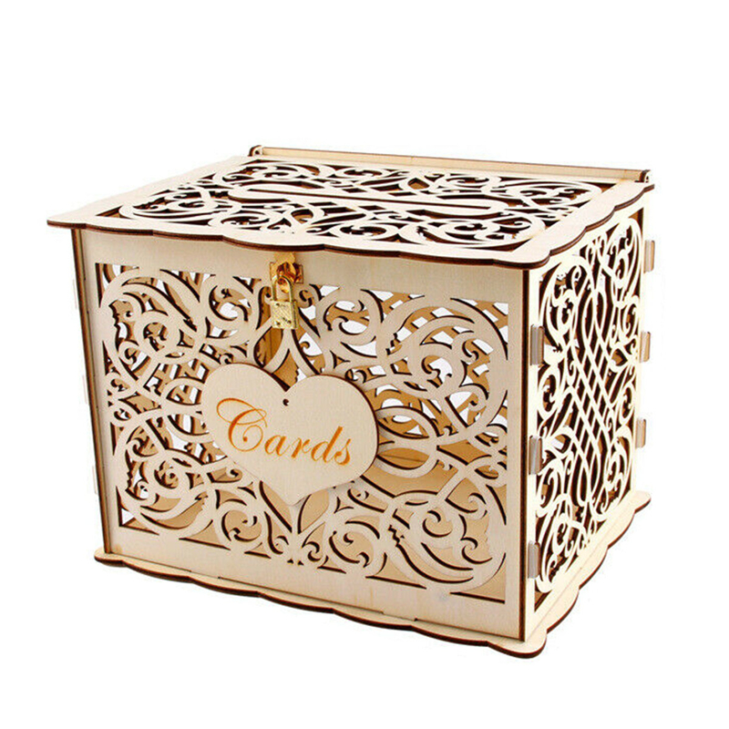 30X24X21cm DIY Wedding Gift Ca - Card Index Box incelemesi ve fiyatı
