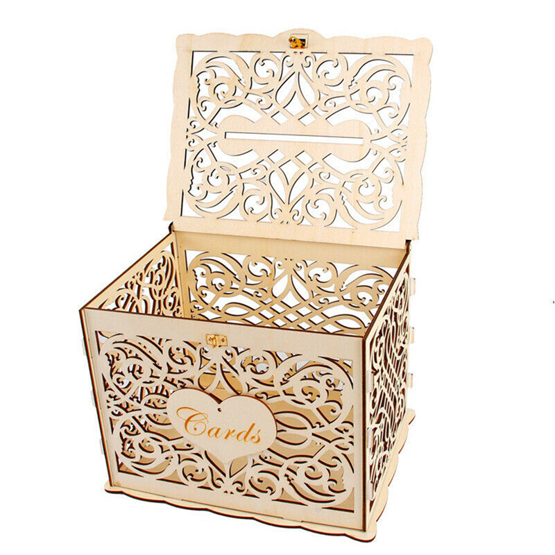 30X24X21cm DIY Wedding Gift Ca - Card Index Box incelemesi ve fiyatı
