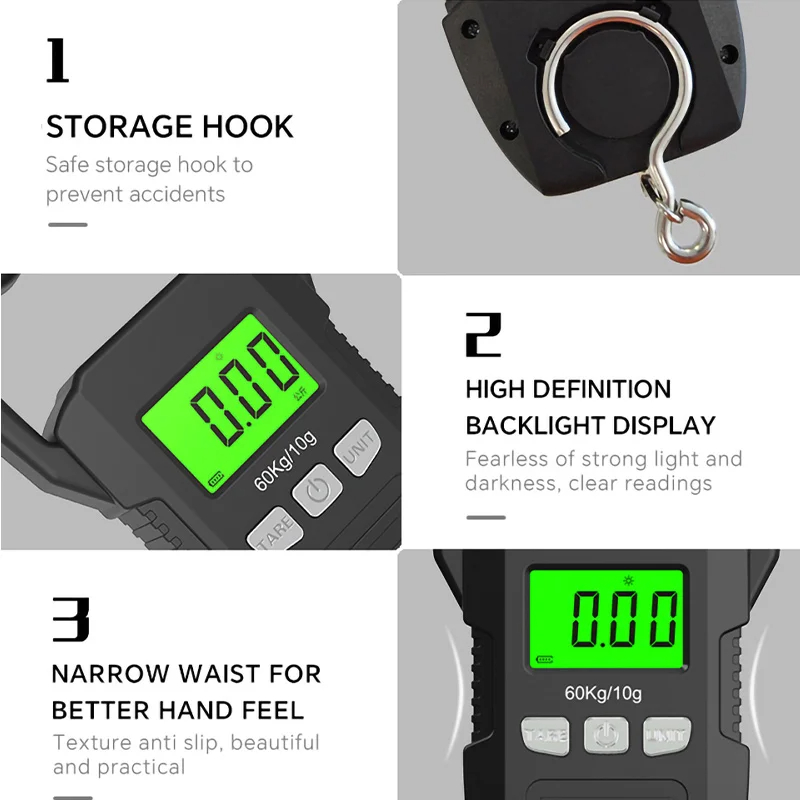 60kg/10g LCD Digital Hanging S - Tape Dispenser Weighted incelemesi ve fiyatı