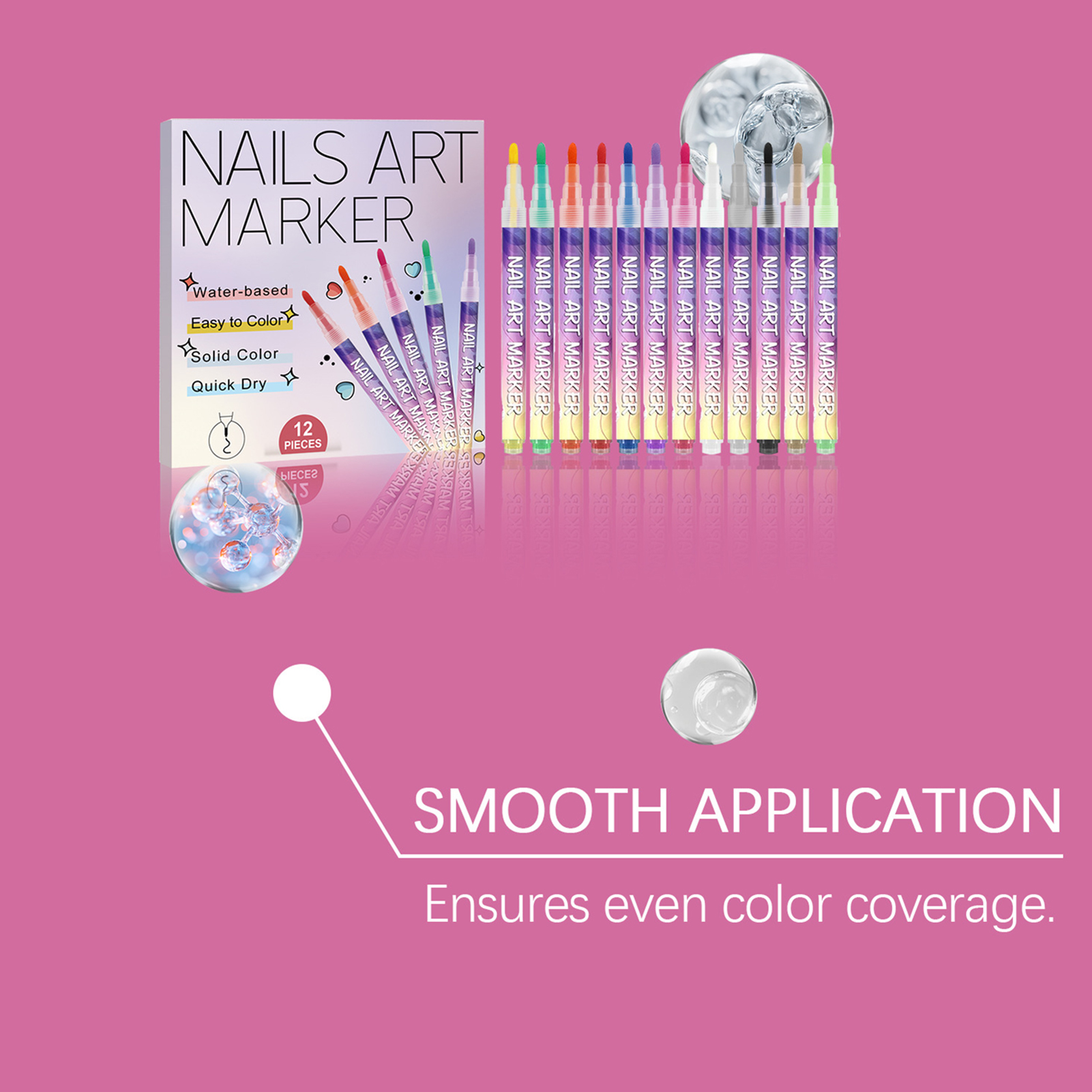 12Pcs Nail Art Pens With Fine  - Correction Pen Fine incelemesi ve fiyatı