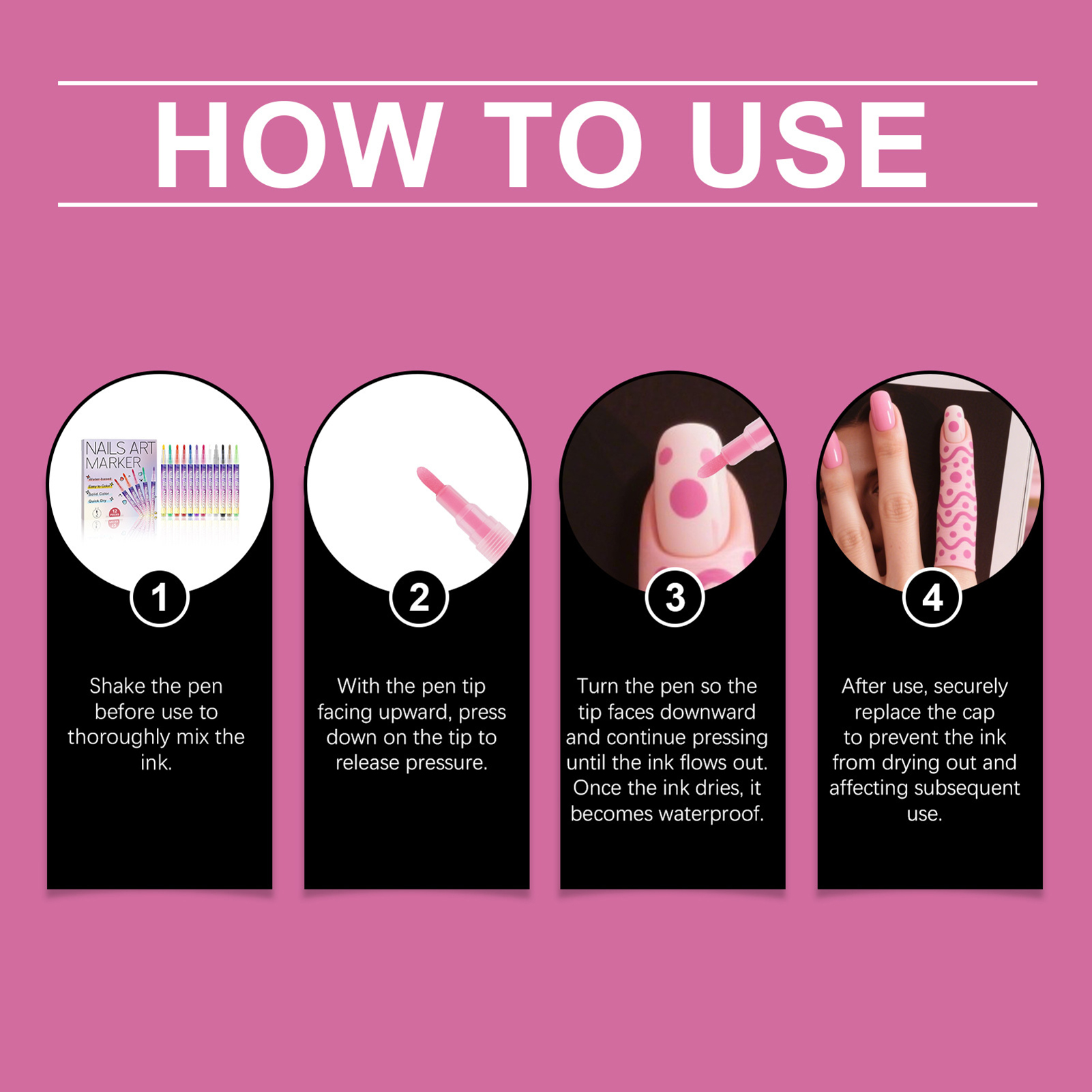 12Pcs Nail Art Pens With Fine  - Correction Pen Fine incelemesi ve fiyatı