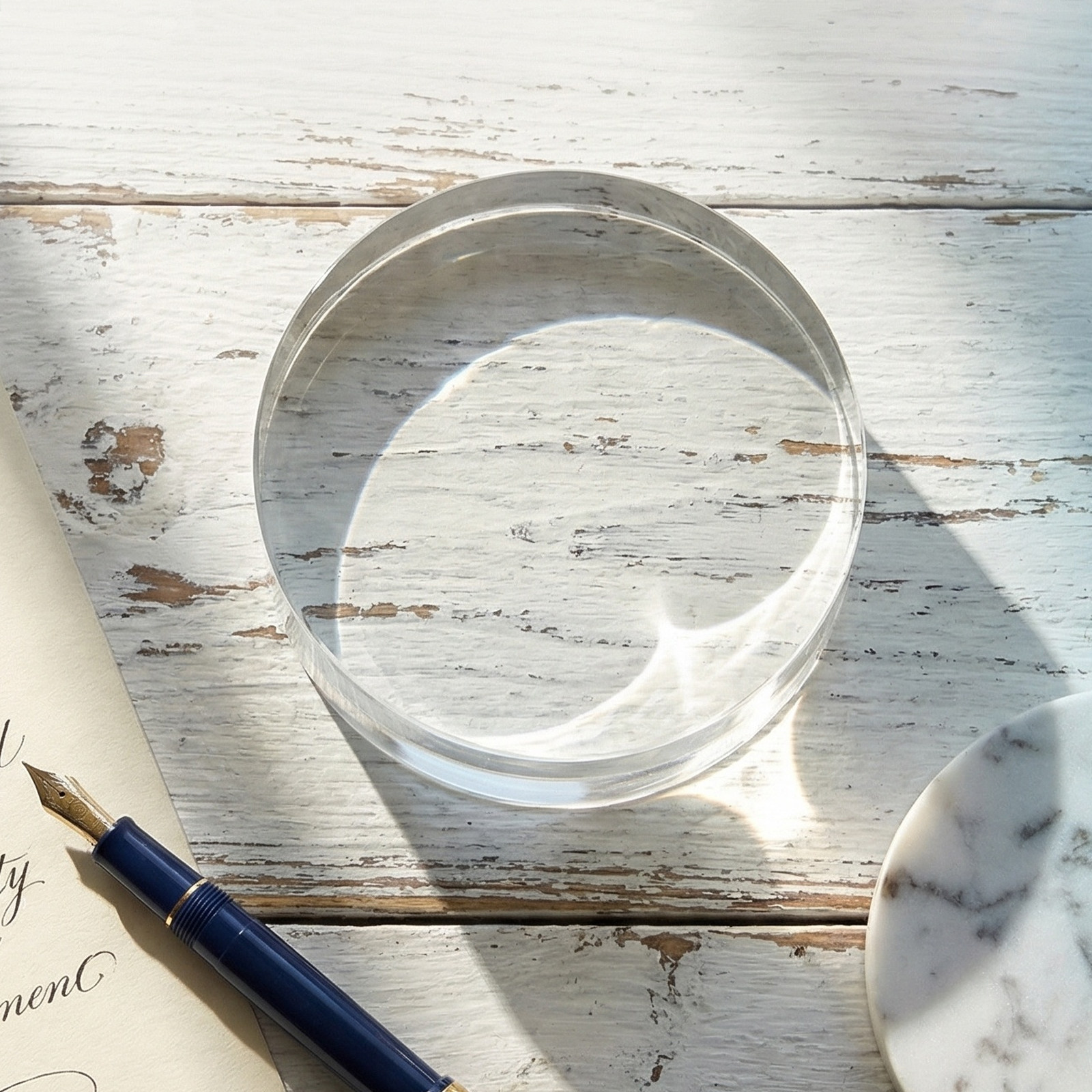 3.15 Inch Round Clear Crystal  - Book Weight Glass incelemesi ve fiyatı