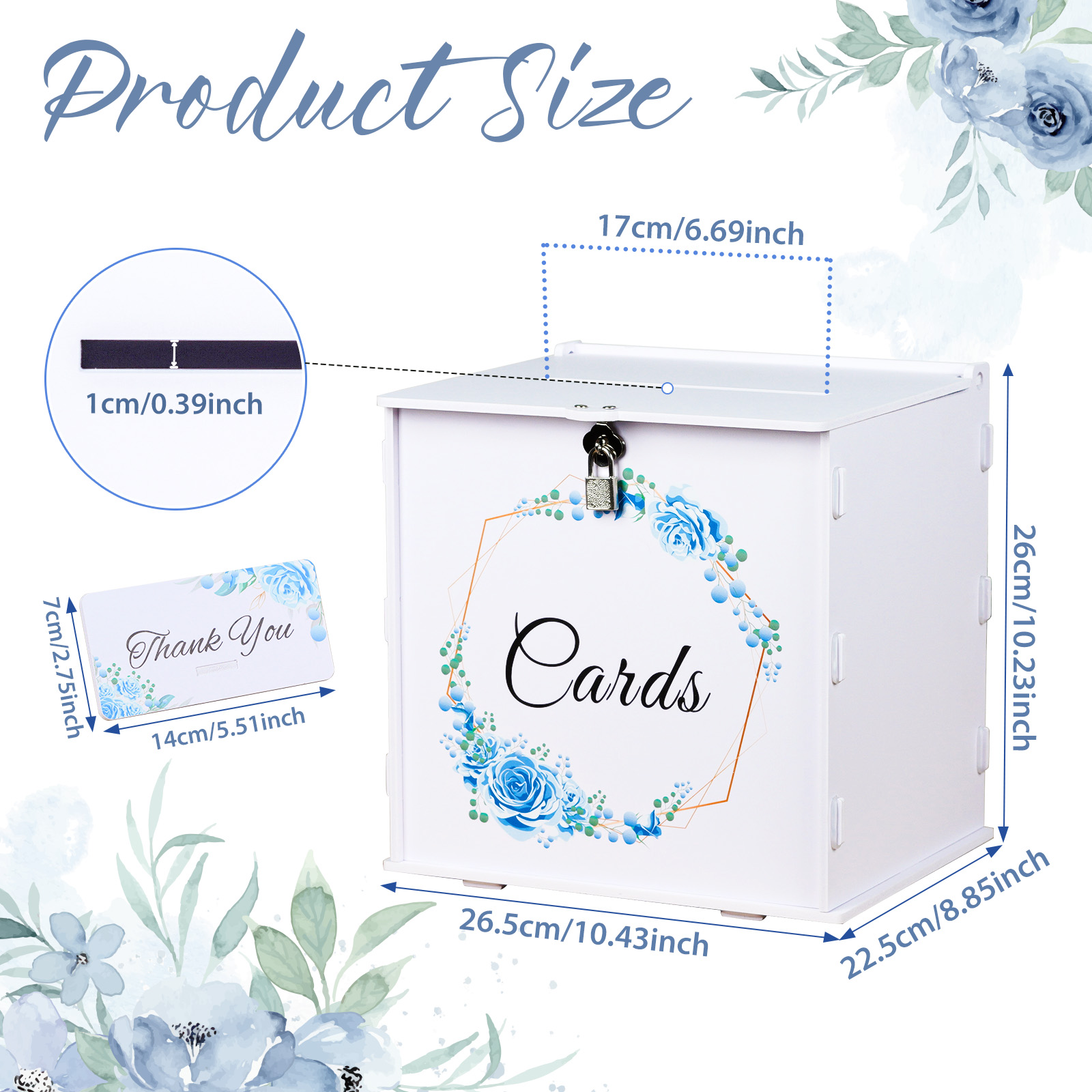 White Wedding Card Box with Lo - Card Index Box incelemesi ve fiyatı