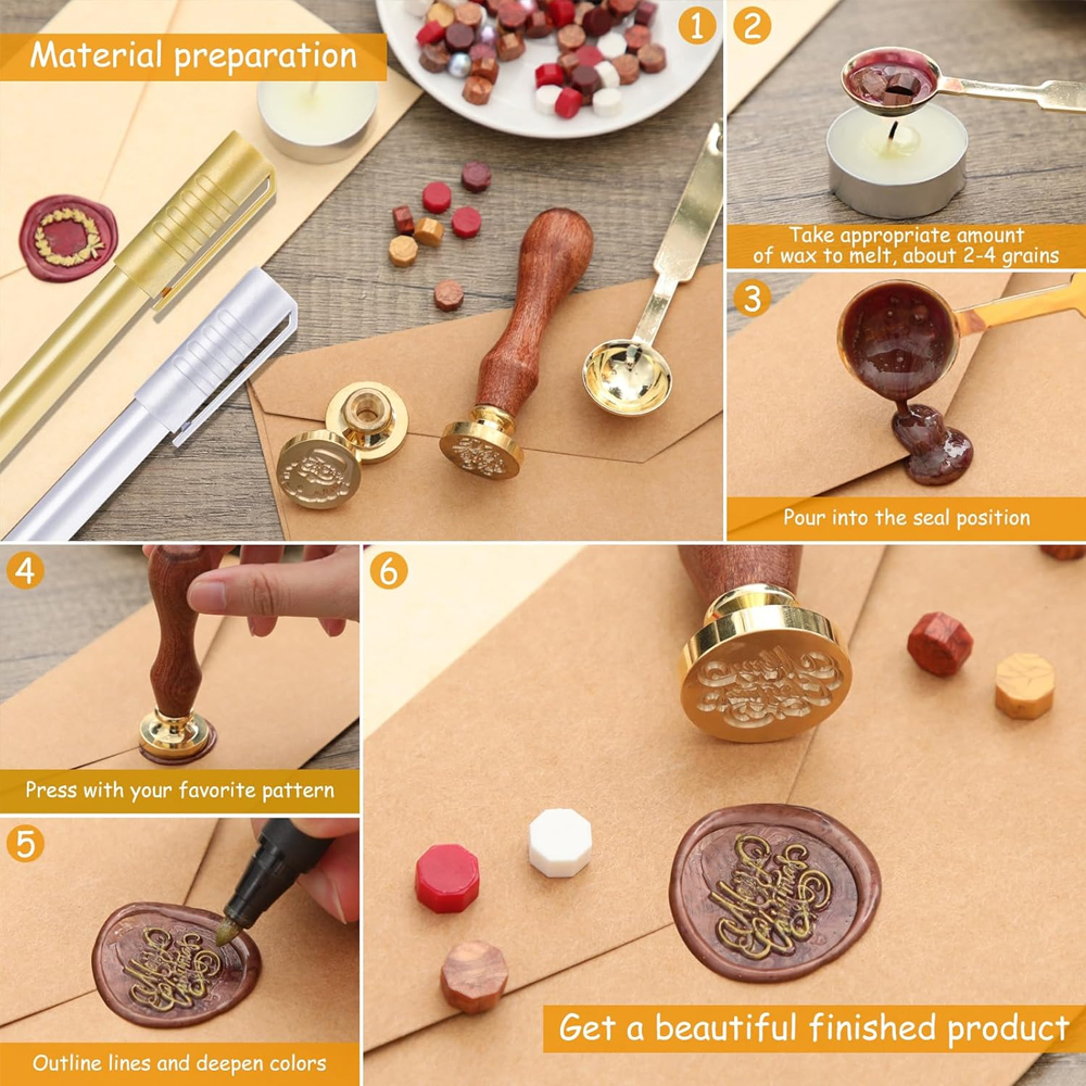 Custom Wax Seal Stamp, Persona - Wax Seal Stamp Set incelemesi ve fiyatı