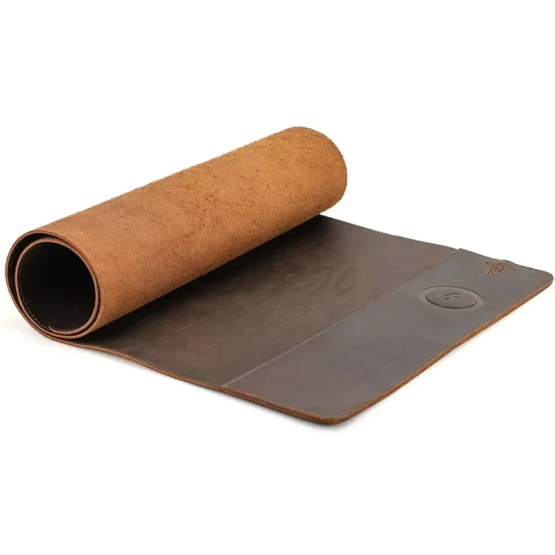 Vintage Cowhide Mouse Pad with - Leather Desk Pad incelemesi ve fiyatı