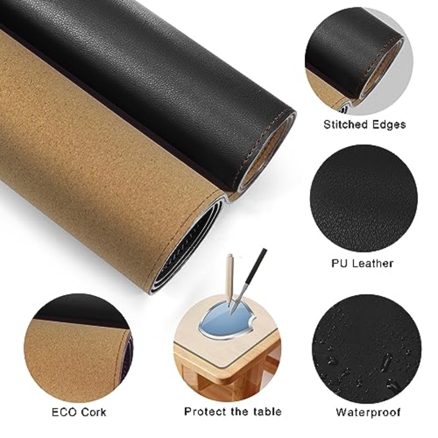 63x31.5 Leather Desk Mat XXL L - Leather Desk Pad incelemesi ve fiyatı