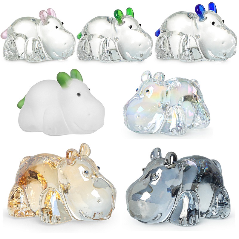 1PC Crystal Hippo Figurine Col - Paper Weight Crystal incelemesi ve fiyatı