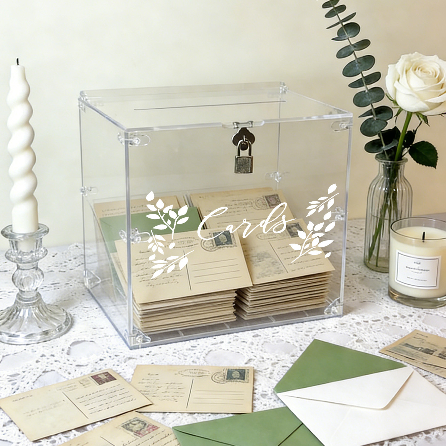 Acrylic Wedding Card Boxes wit - Card Index Box incelemesi ve fiyatı