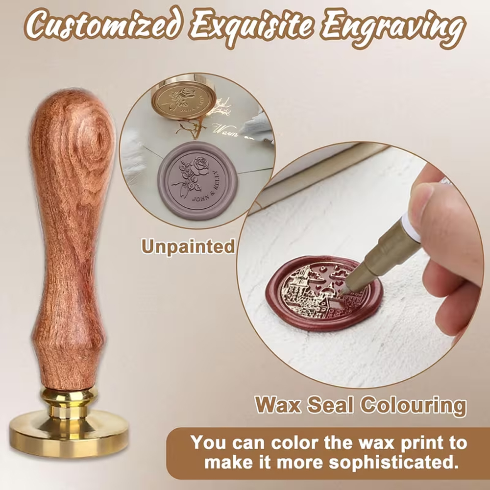 Custom Your Logo 25/30/40/50mm - Wax Seal Stamp Set incelemesi ve fiyatı