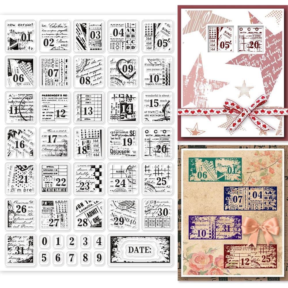 1Sheet Vintage Date Clear Stam - Rubber Date Stamp incelemesi ve fiyatı