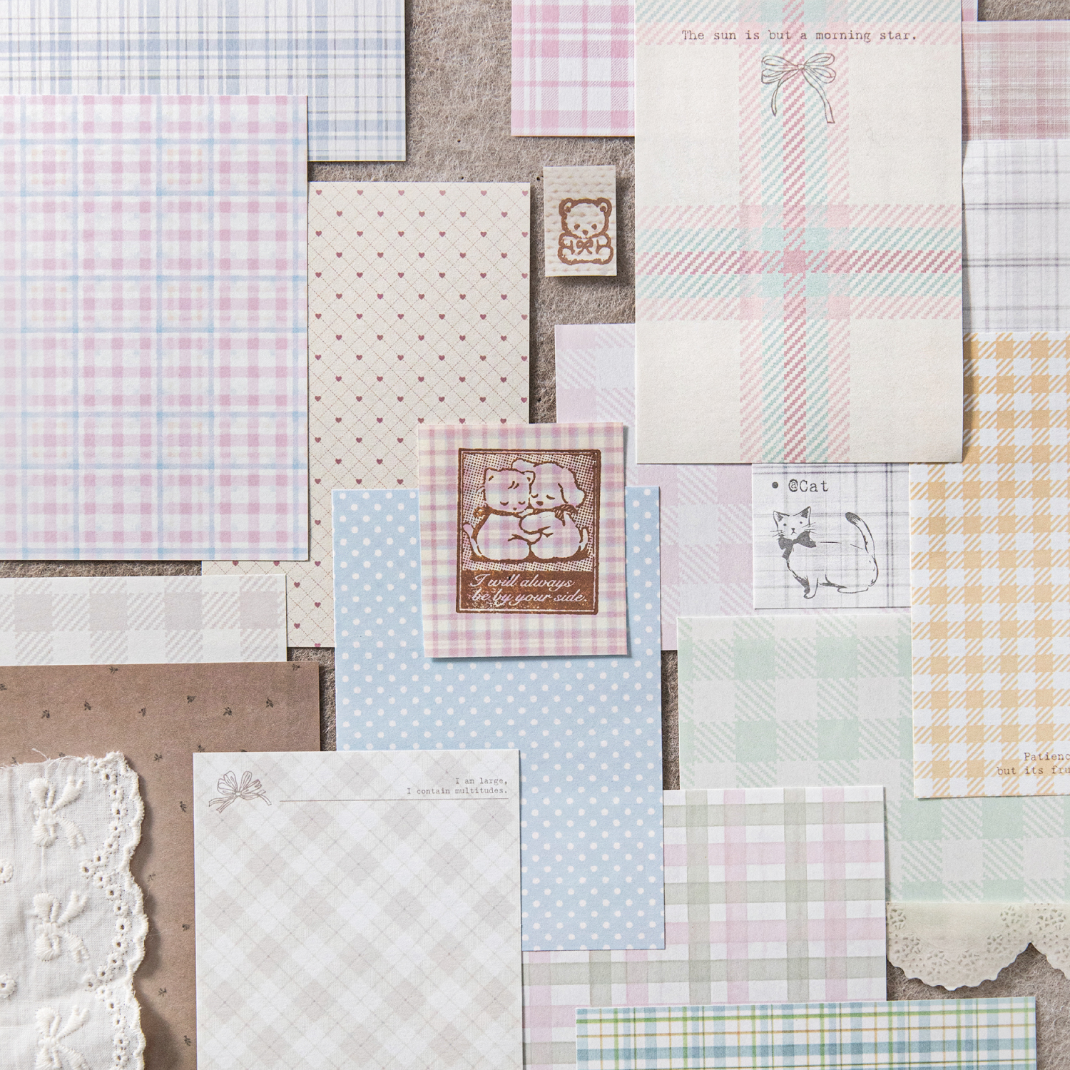 50pcs creative plaid Decor Scr - Ink Blotter Paper incelemesi ve fiyatı