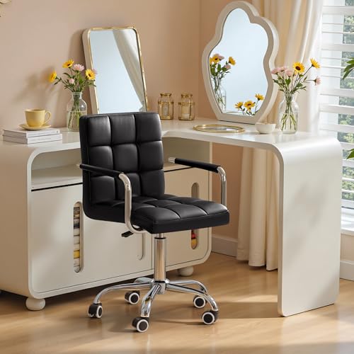 Black PU Leather Swivel Office - Leather Desk Pad incelemesi ve fiyatı