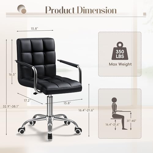 Black PU Leather Swivel Office - Leather Desk Pad incelemesi ve fiyatı