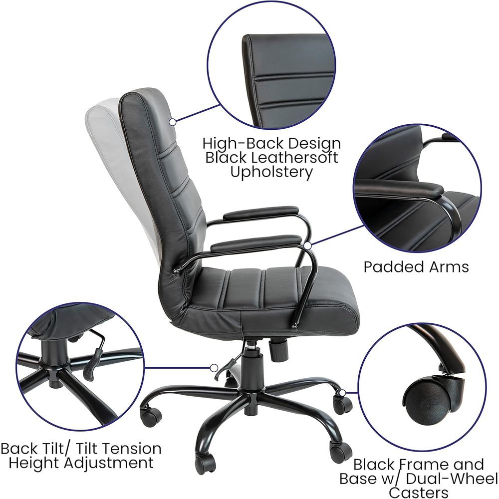 High-Back Swivel Leather Desk  - Leather Desk Pad incelemesi ve fiyatı