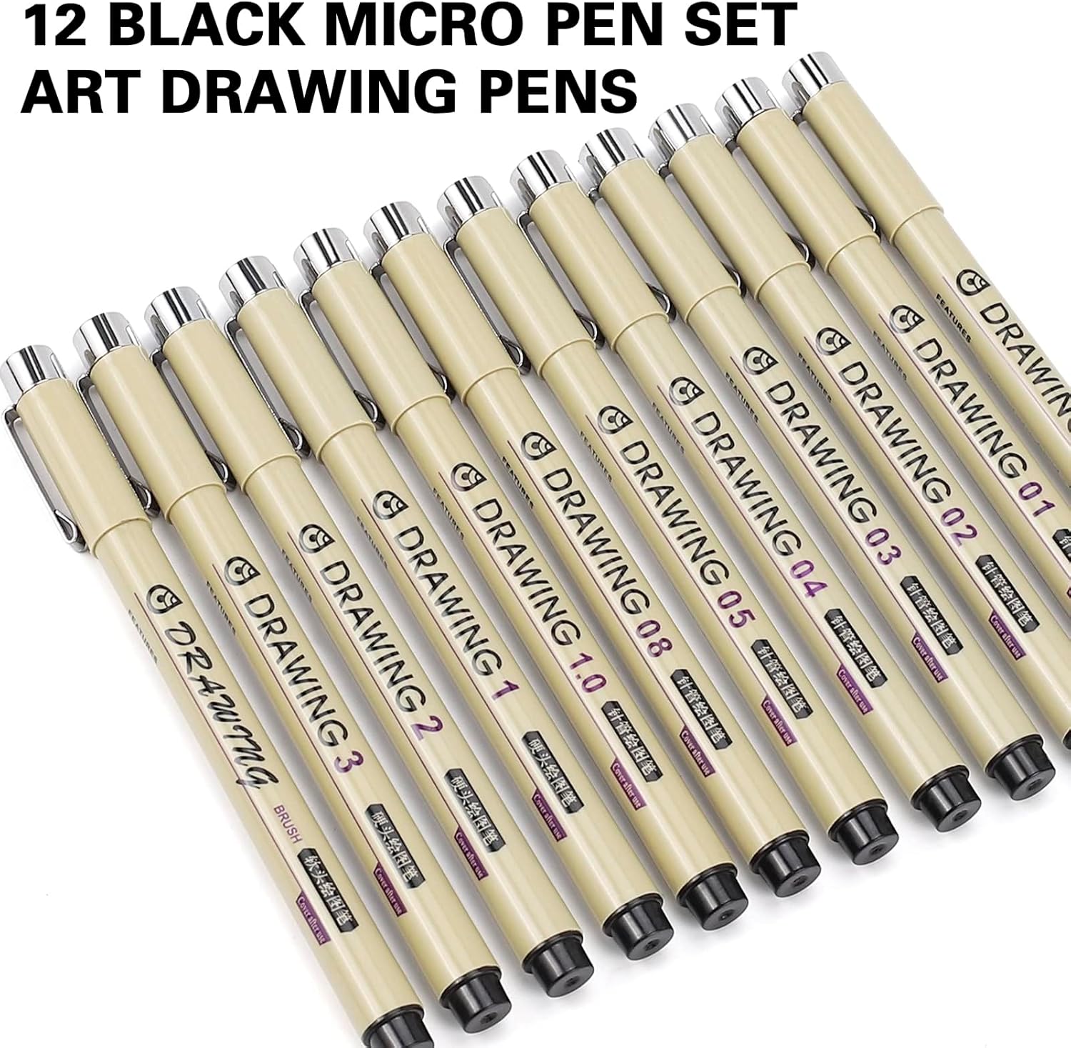 12 Black Fine Line Drawing Pen - Archive Box Set incelemesi ve fiyatı