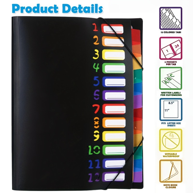 1Pc Black/White Cover Multi-La - Tab Divider A4 incelemesi ve fiyatı