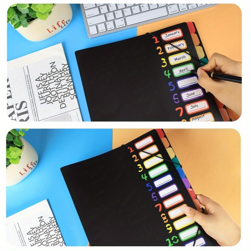 1Pc Black/White Cover Multi-La - Tab Divider A4 incelemesi ve fiyatı