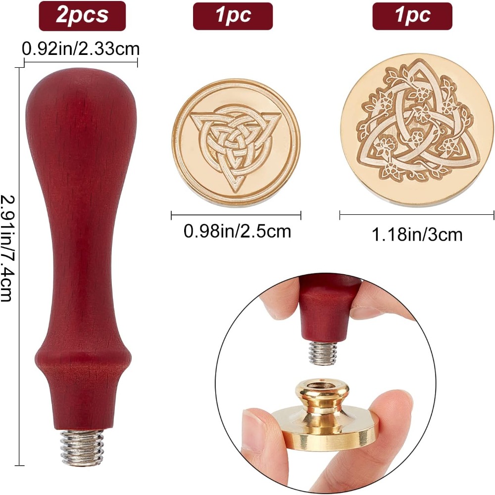 2 Set Celtic Knot Wax Seal Sta - Wax Seal Stamp Set incelemesi ve fiyatı