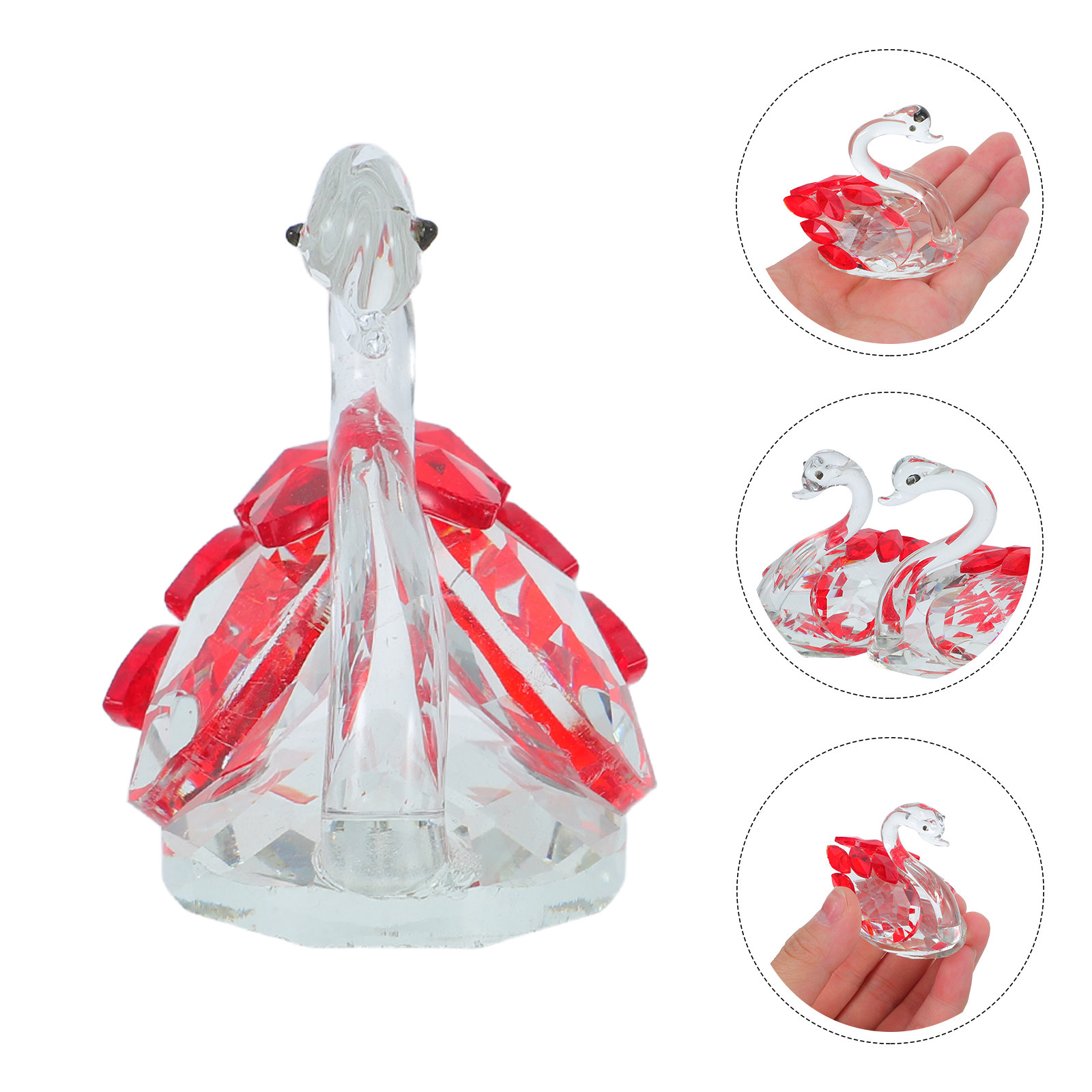 2Pcs Crystal Swan Decor Lover  - Paper Weight Crystal incelemesi ve fiyatı