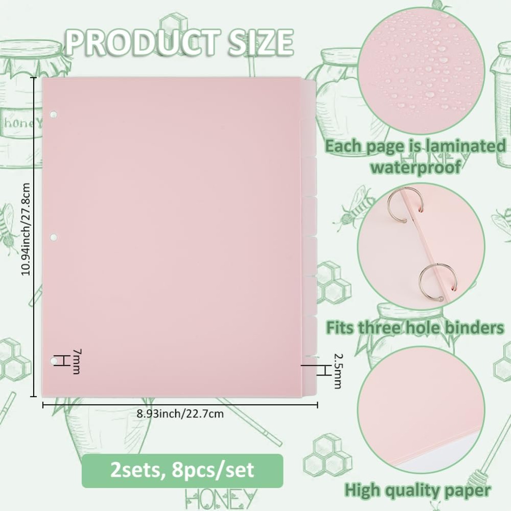 16 Sheets 3 Ring A4 Pink Binde - Tab Divider A4 incelemesi ve fiyatı