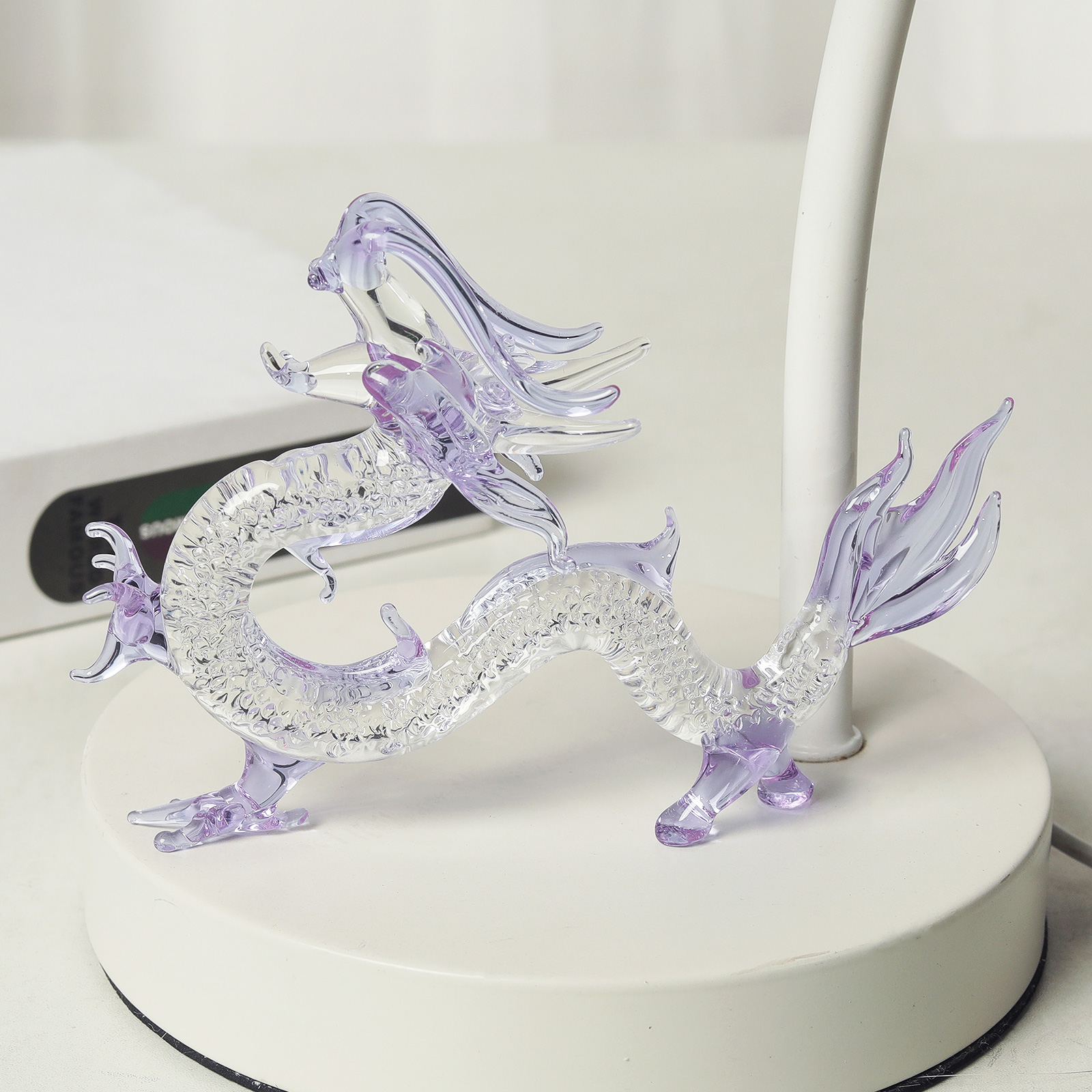 Purple Crystal Dragon Figurine - Book Weight Glass incelemesi ve fiyatı