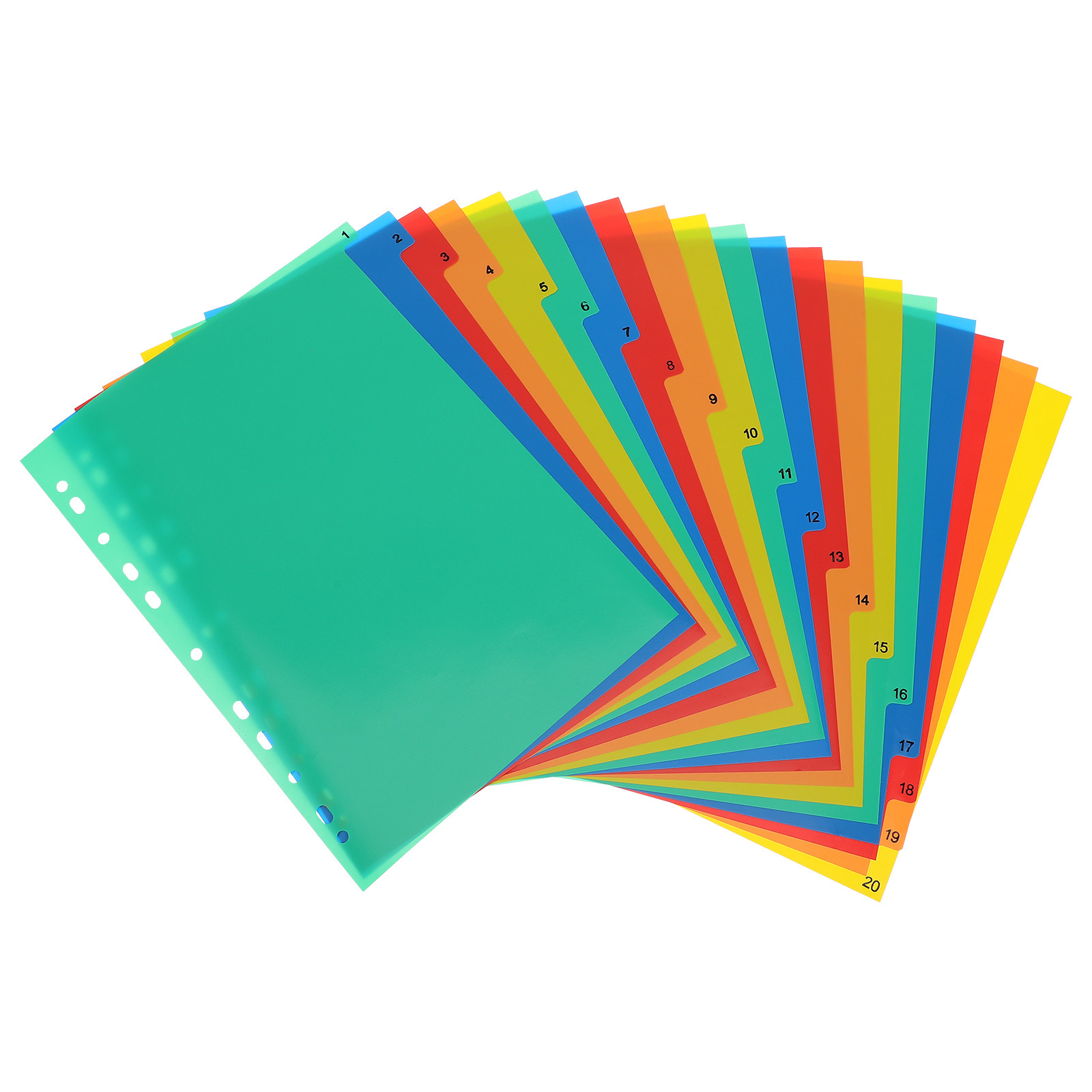 20 Pages A4 Colorful Plastic B - Tab Divider A4 incelemesi ve fiyatı