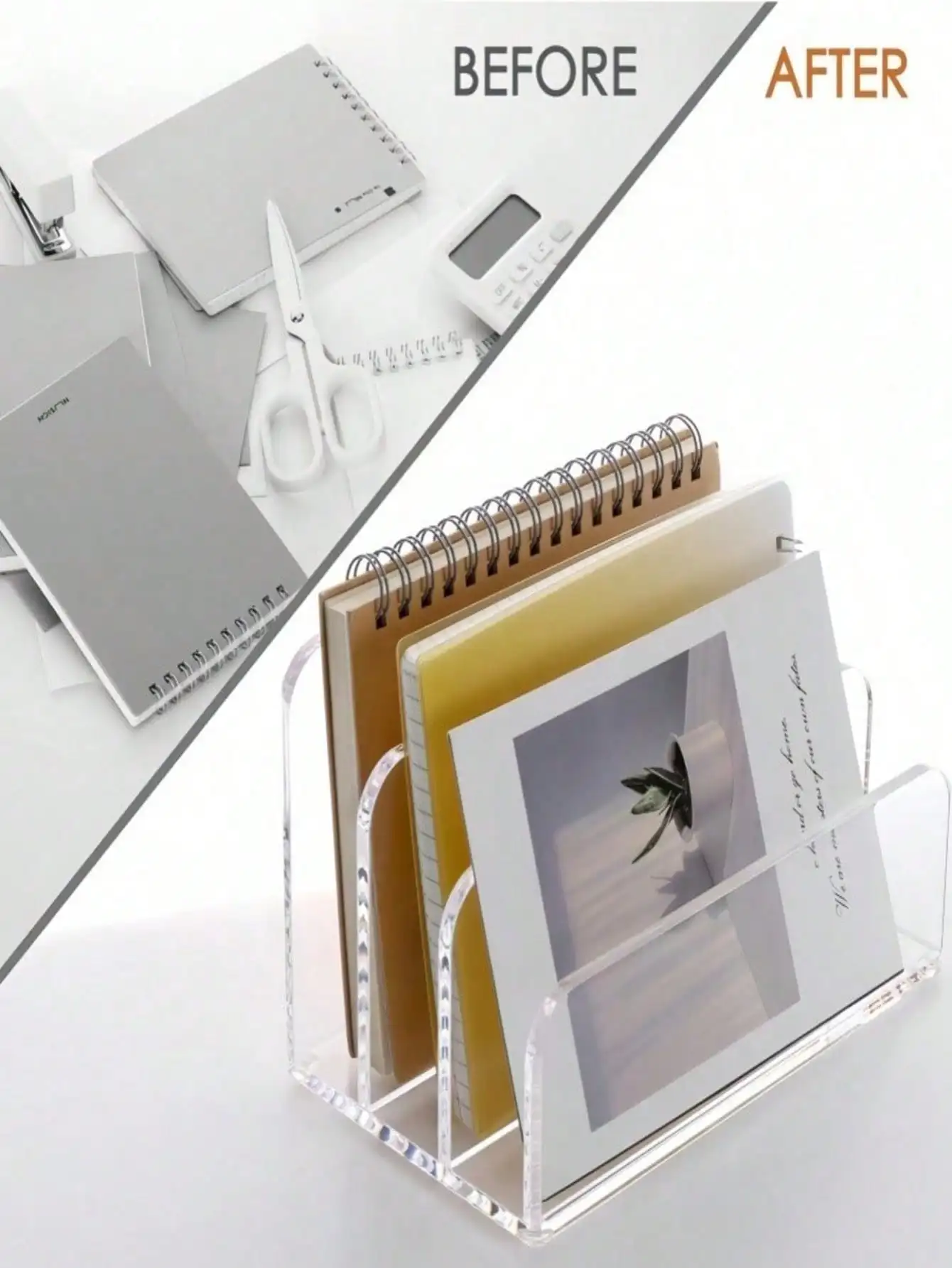 1Pc Acrylic File Folder, Desk  - Magazine Holder Rack incelemesi ve fiyatı