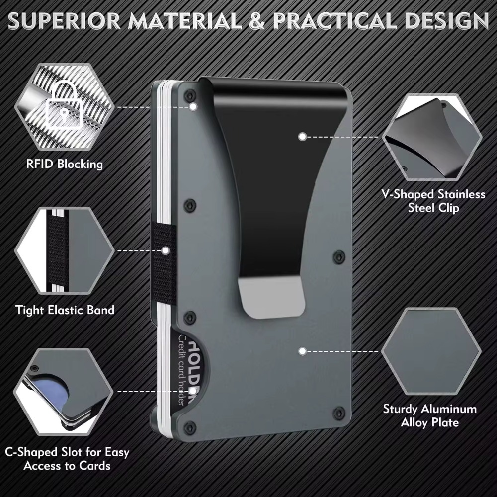 Aluminum Alloy Rfid Blocking C - Index Card Holder incelemesi ve fiyatı