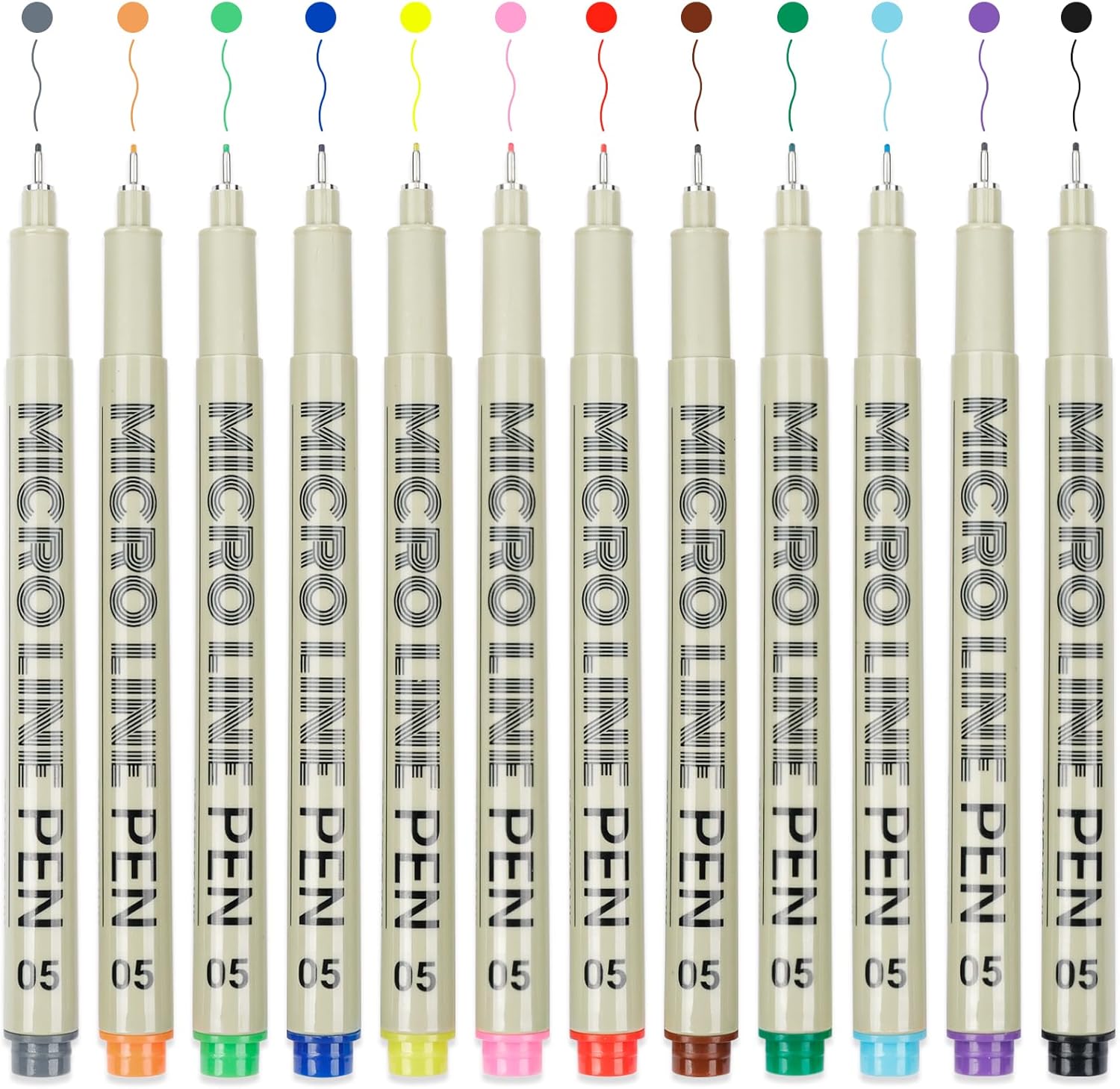 12 Colored Micro Pens 0.5mm, F - Archive Box Set incelemesi ve fiyatı