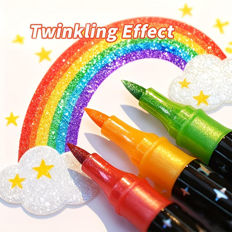 24 Colors Double Head Glitter  - Correction Pen Fine incelemesi ve fiyatı