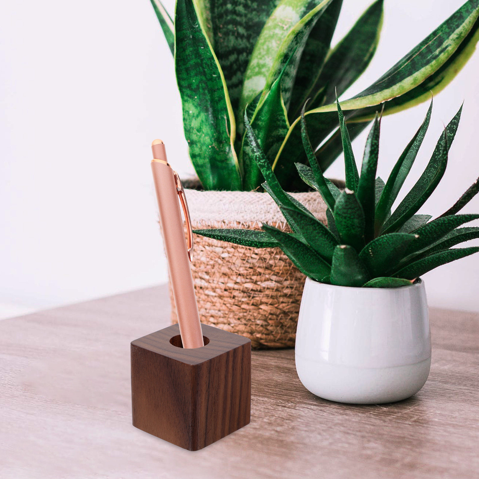 Single Wood Pen Holder Walnut  - Pen Rest Single incelemesi ve fiyatı