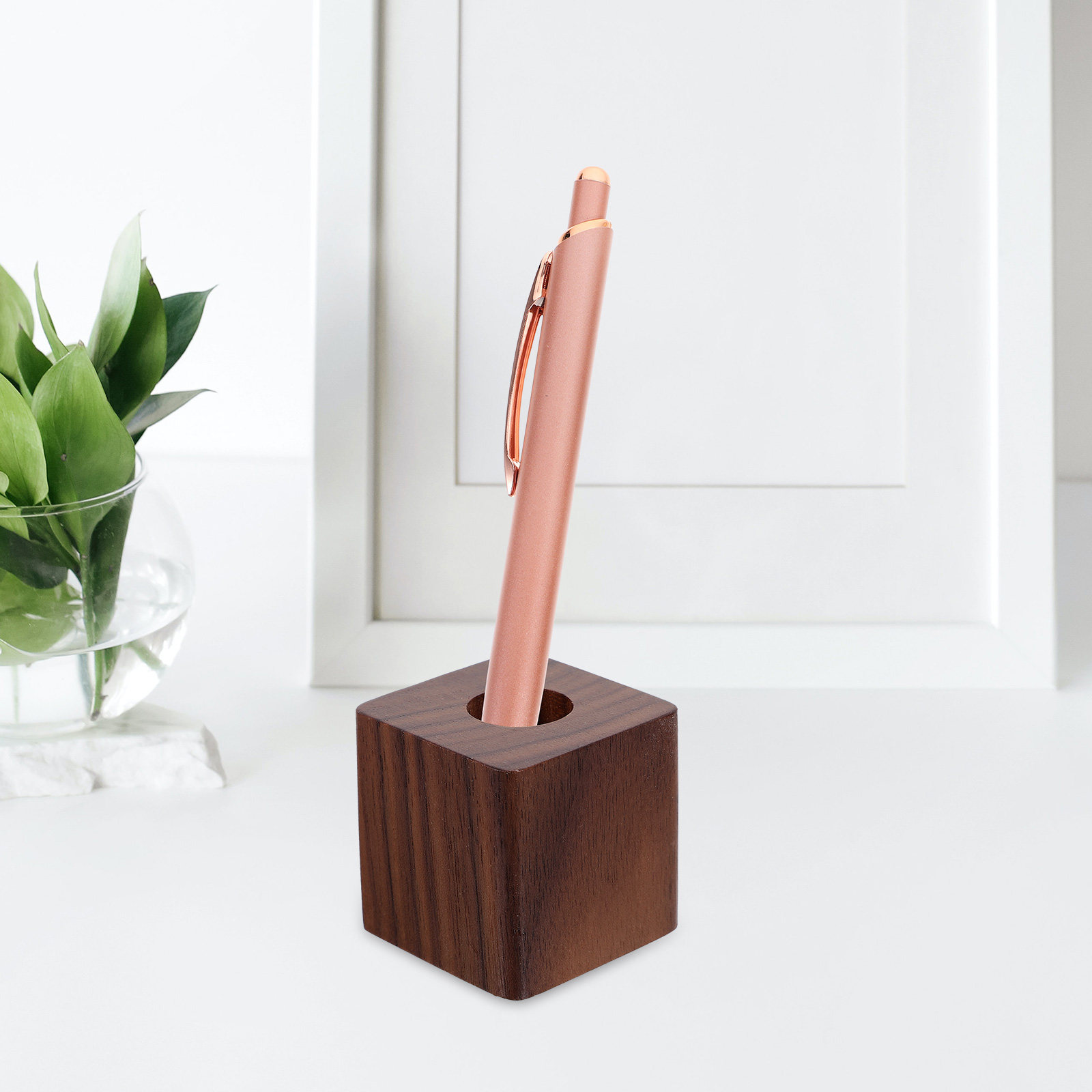 Single Wood Pen Holder Walnut  - Pen Rest Single incelemesi ve fiyatı